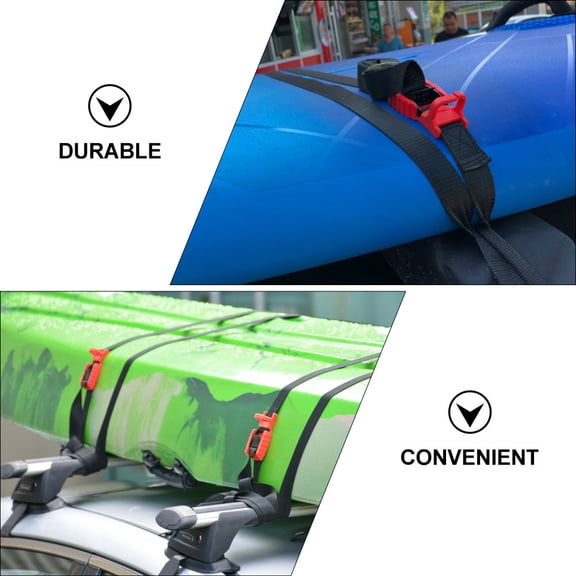 OUNONA  Auto Bundling Belt Car Lashing Strap Heavy Tie Travel Black