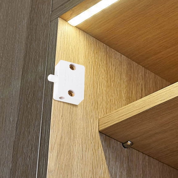 OUNONA 3Pcs Door Activated LED Light Switch White ABS for Home Use with Practical Design 1.3*0.9*0.4in