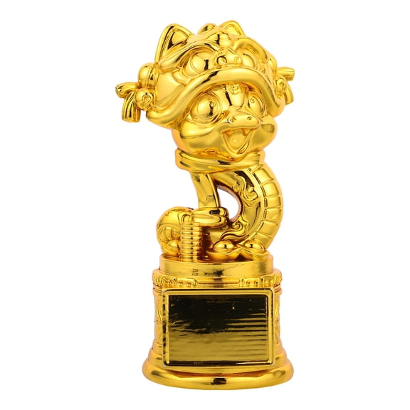 NIYANGLE Award Trophies Snake Trophy Golden Resin 1Pcs for Chinese New Year Celebrations