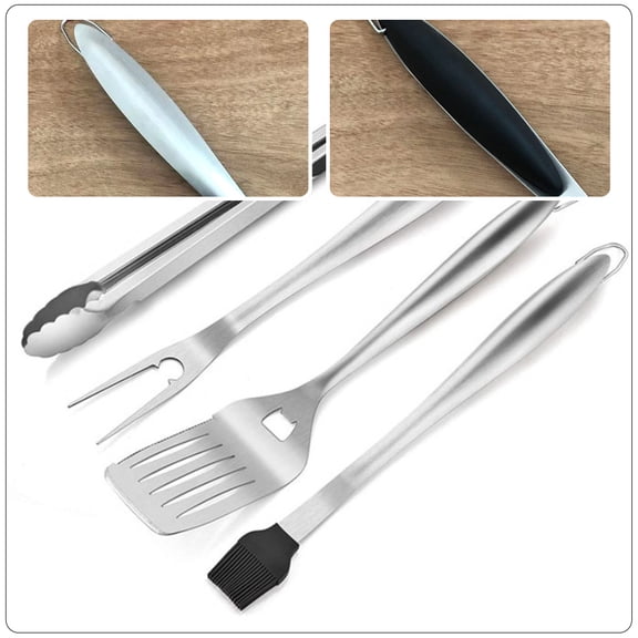 OUNONA BBQ Shovel for Home Use Made of Stainless Steel with Hole Design Silver