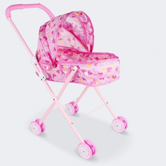 OUNONA Baby Doll Stroller Little Girl Stroller Plaything Adorable Lightweight Small Stroller