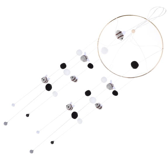 OUNONA Baby Mobile for Cot Hanging Baby Toys Light Grey Iron Room Decoration 1Pack