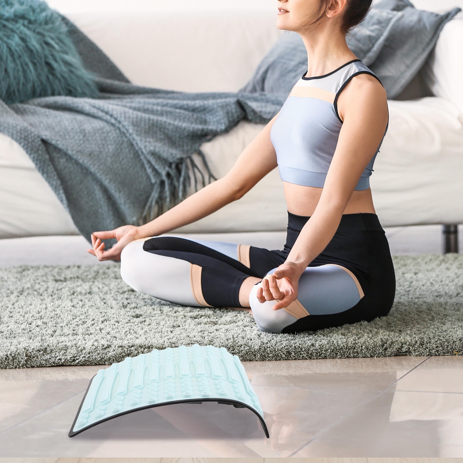 OUNONA Back Stretcher Lumbar Soothing Device For Lower Back Relax Yoga Accessories For Women Lumbar Traction Device And Pilates Accessories For Office and Home