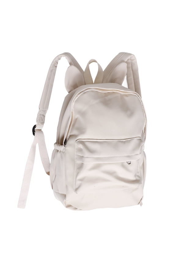 Back to School fashionable versatility backpack White Backpack Cloth Fabric 1Pack For Travel