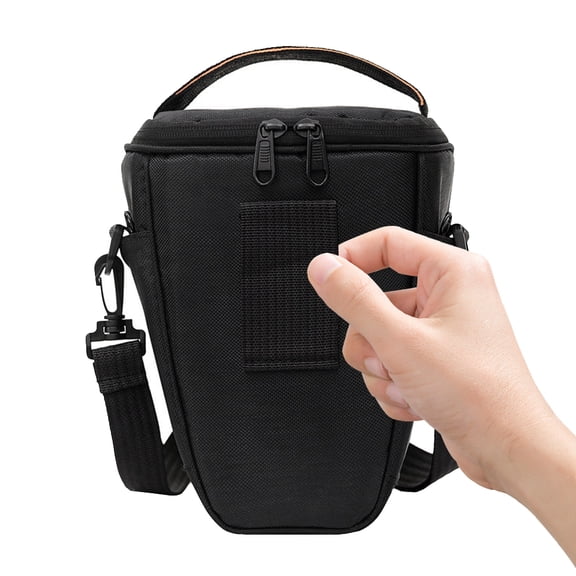 OUNONA Black Padded Camera Insert Bag with Zipper for Lens and Digital Cameras