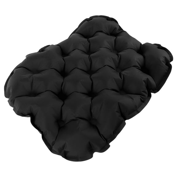 OUNONA Black Foldable Inflatable Seat Cushion Water Resistant Portable Camping Travel Pad