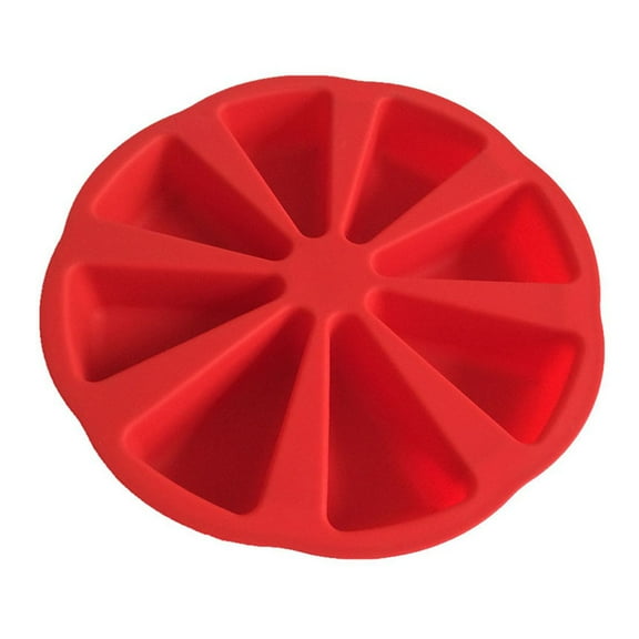 OUNONA Baking Molds Triangle Cavity Eight Portion Silicone Cake Mold for Cake Mousse Jelly Pudding Fruit Pie