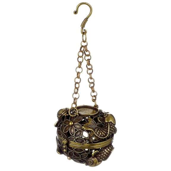 DRAFIDEEP Thurible Incense Burner Copper 1Pcs 4.5X4.5X4.5in