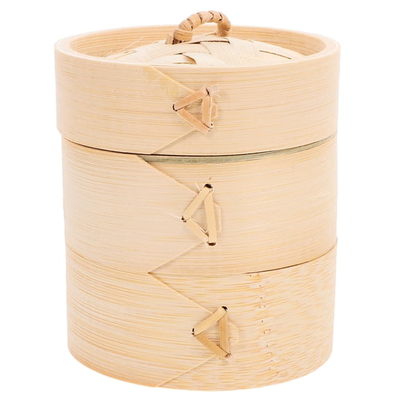 OUNONA Bamboo Steamer for Cooking with Traditional Design and Nutrient Retention 1 Set