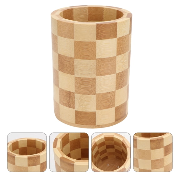 OUNONA Bamboo Organizer for Chopsticks and Utensils MultiUse Holder Easy Care NonSlip Base 10.5 Inches