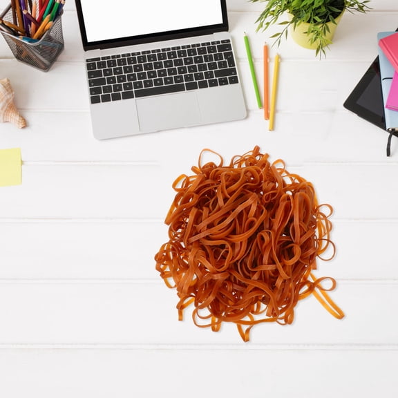 NUOLUX 1Set Large Heavy Duty Rubber Bands Orange for File Folders and Office Binding