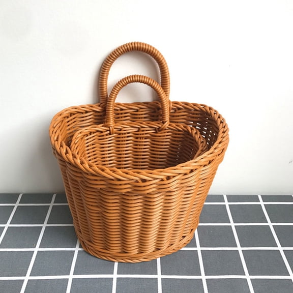OUNONA Basket Kitchen Wall Hanging Storage Mount Office Bride