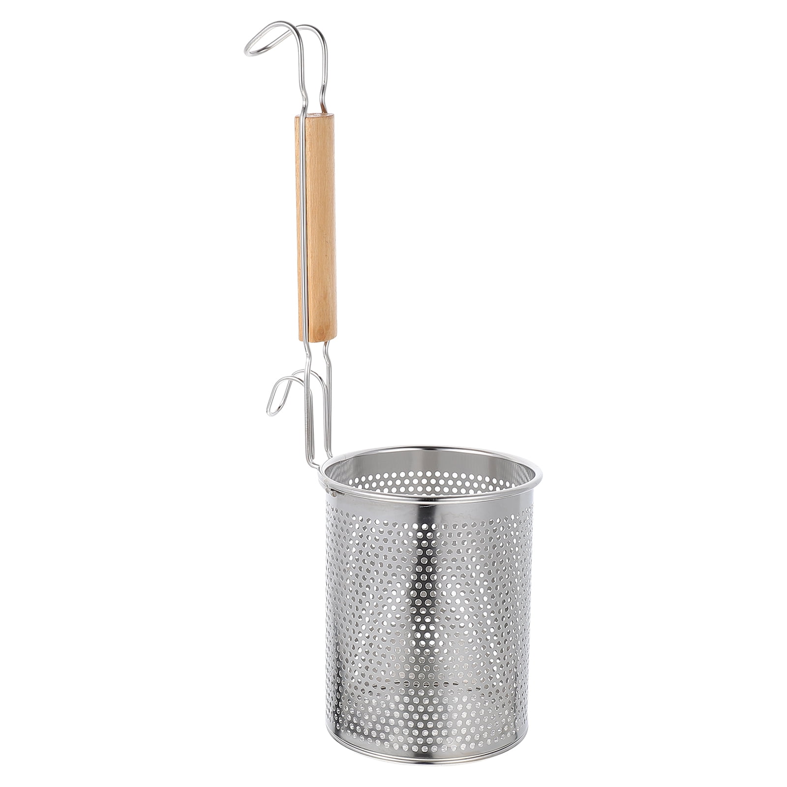 OUNONA Basket Strainer Fry Asian Skimmer Deep Noodle Stainless Steel Pot Holder French Pasta