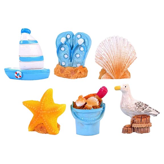 OUNONA Bathroom Ornament Micro Landscape Surfboard Seaside