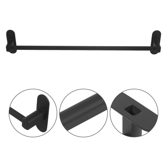 NUOLUX No Drilling Wall Mounted Shoe Holder Black Aluminum Shoe Rack for Entryway