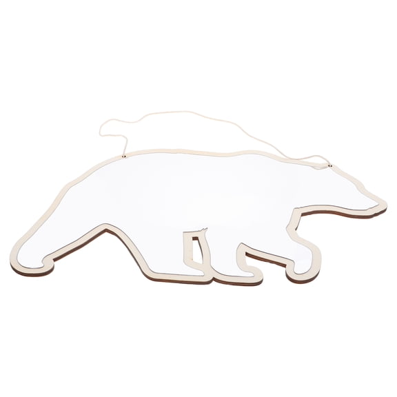 OUNONA Bear Shaped Acrylic Mirror Pendant in Beige for Nordic Style Home and Bedroom Decor