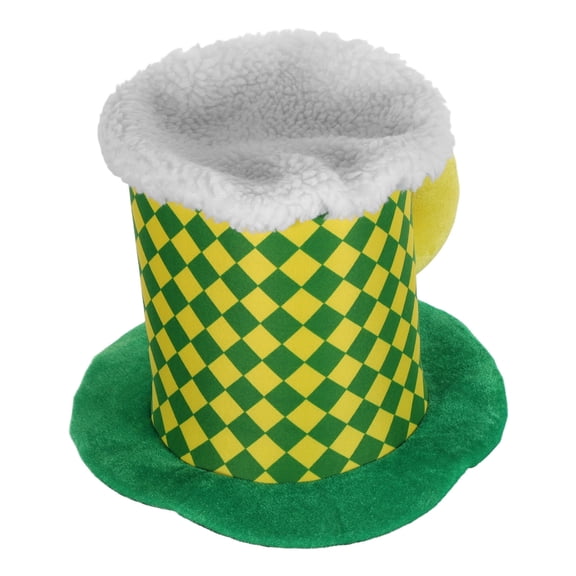 OUNONA Beer Mug Shape Hat in Green for Oktoberfest Party Supplies and Football Game Day