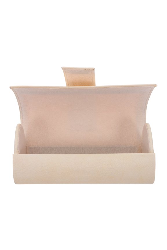 Beige Foldable Sunglasses Case with Single Slot and Impact for Travel and Daily Use
