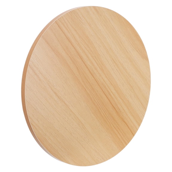 OUNONA Beige Round Wood Table Top Replacement, Countertop for Home Dining Room or Office Use