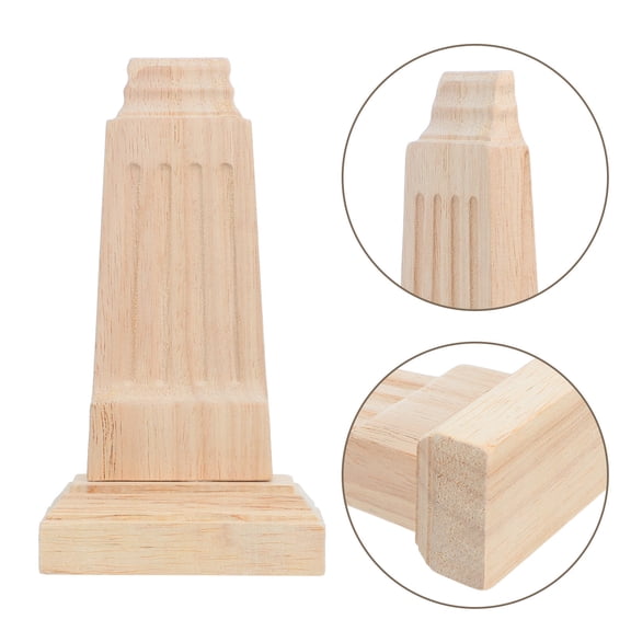 OUNONA Beige Rustic Wood Corbels Hand Carved for Home Decorative Use