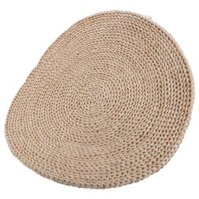 OUNONA Beige Woven Cornhusk Photo Background Mat for Desktop Small Item Photography and Table Decor
