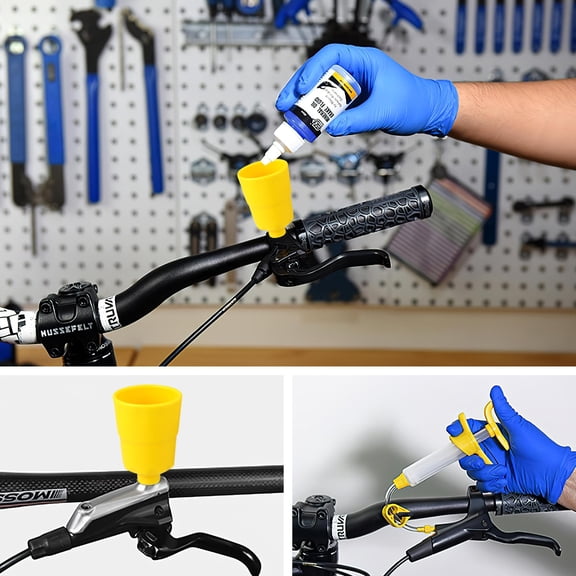 OUNONA Bike Brake Bleeding Tool Kit with Hydraulic Oil Filling and Multi Joint Design for Disc Brakes