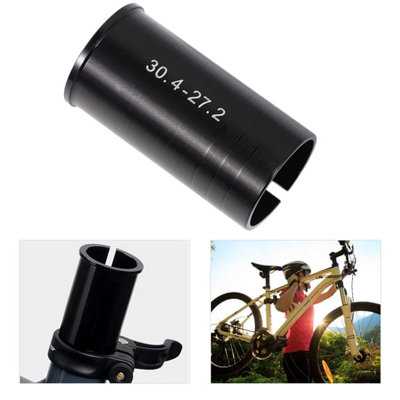 OUNONA Bike Seatpost Adapter Aluminum Alloy Reducing Sleeve Shim for Road Bike Black 30.4 to 27.2