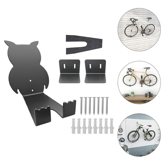 OUNONA Bike Storage Holder Home Wall Mounted Hook Decoration Black