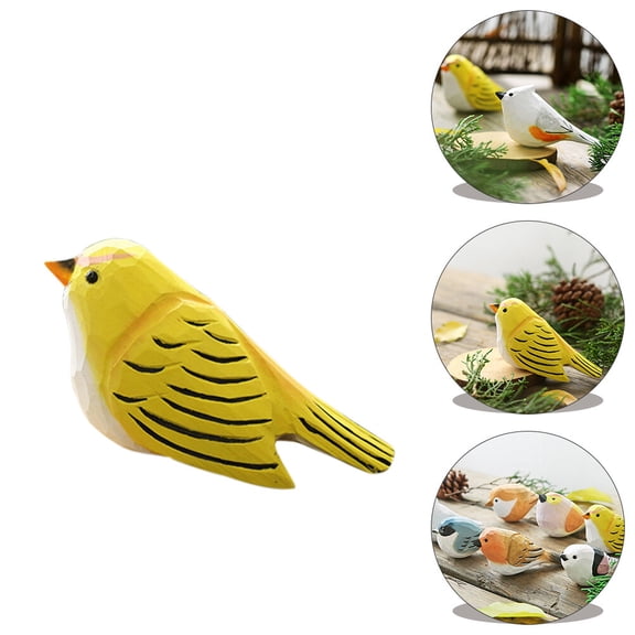 OUNONA  Bird Aviary Outdoor Wood Carving Ornaments Office Child