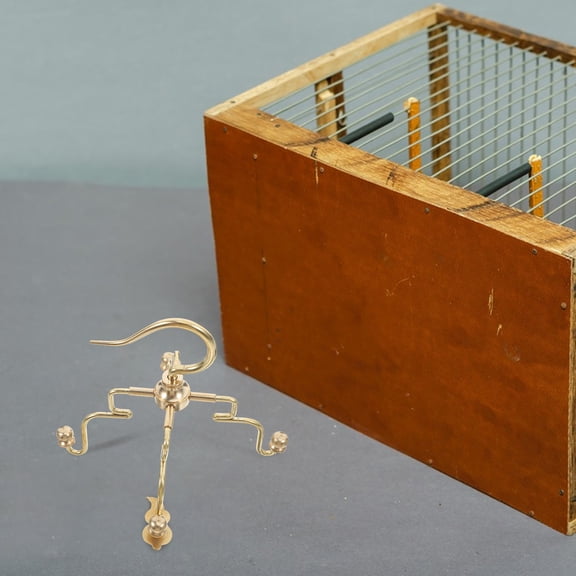 OUNONA Bird Cage Hook Accessories Vintage Chinese Bird Cage Hook Bird Bathing Cage Hook Metal Hanger for Indoor and Outdoor Birdcage Birdcages