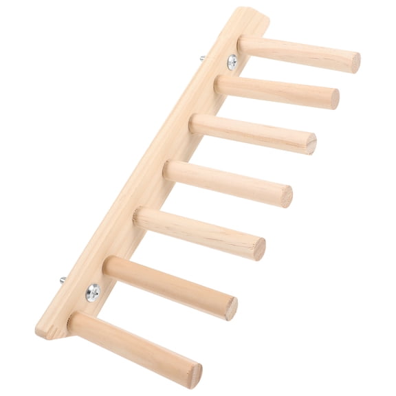 OUNONA Bird Stand Wood Climbing Ladder for Finch 1Pack