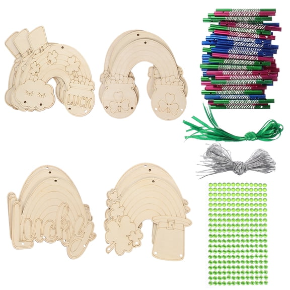 OUNONA Bird Wind Chimes Wooden Wind Chime Kit Child 12.00X12.00X0.20CM