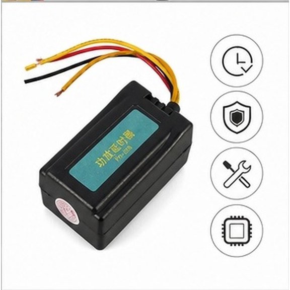 OUNONA Black ABS Digital Timer Relay for Car Audio Delay and Easy Installation