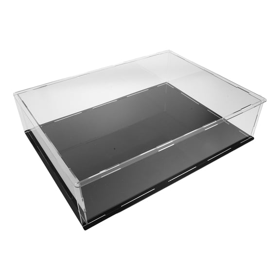 OUNONA Clear Acrylic Bible Display Box for Desktop Storage and Dust Protection in Black