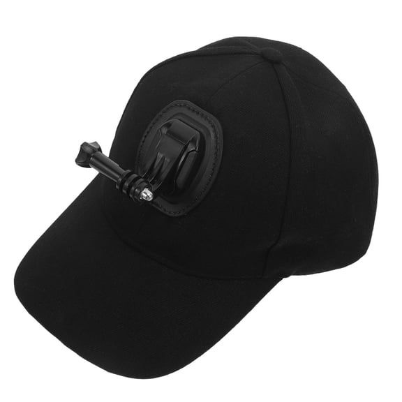 OUNONA Black Action Camera Baseball Cap for Running Fishing and Bike Riding with Quick Release