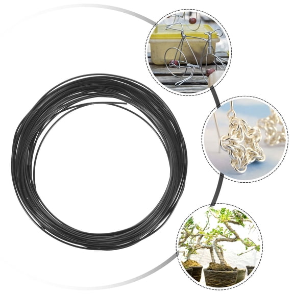 OUNONA Black Aluminum Bonsai Tree Wire for Gardening Plant Support Flexible Wire for Bonsai Training