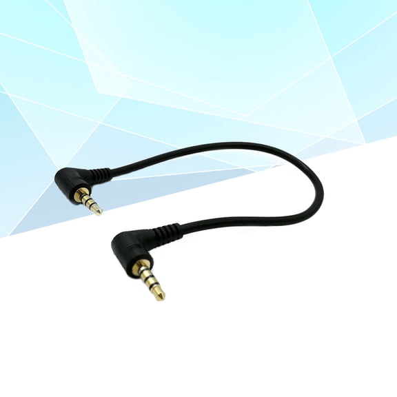 OUNONA Black Audio Cable 3.5mm Male to Male for Car Excellent Quality GoldPlated Sound Transmission 15cm