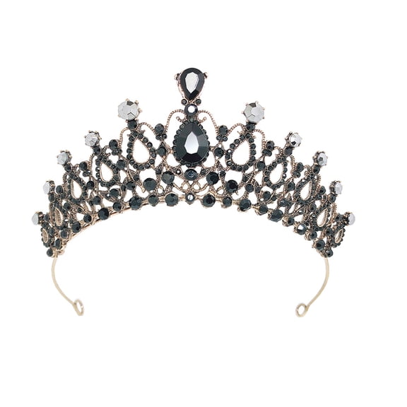OUNONA Black Baroquefor Rhinestone Crownscrown Tiaratiaras Promprincess Gothic Tiara Women Bridal Crowns Style Headpiece