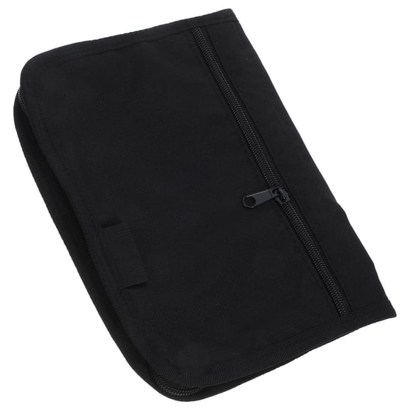OUNONA Black Car Console Organizer Bag Owners Manual Storage Holder with Pen Pocket