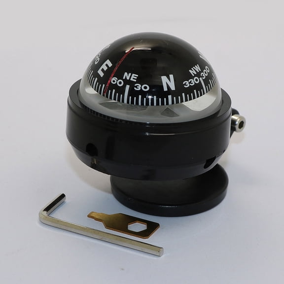 OUNONA Multi Function Car Dashboard Compass Black for Precise Direction and Declination Adjustment