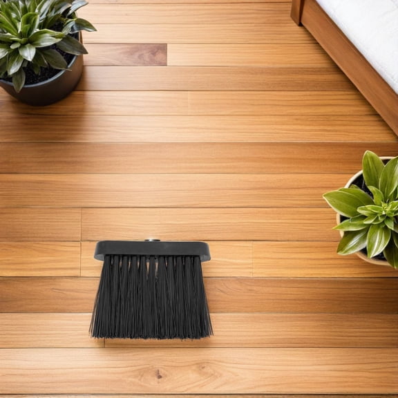 OUNONA Black Chimney Cleaning Brush with Comfortable Ergonomic Handle for Easy and Efficient Fireplace Ash Removal