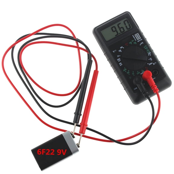 OUNONA Black Extra Thin Multimeter Pocket Digital Test Tool for Voltage Resistance Measurement