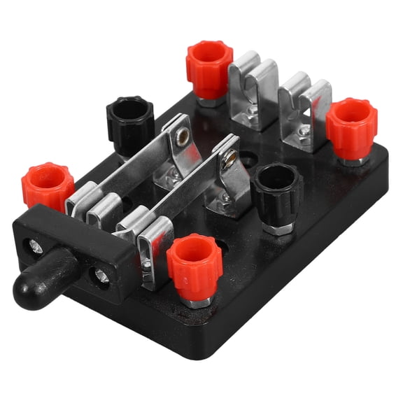 OUNONA Physics Experiment Double Pole Double Throw Switch Black for Electronic Circuit Control