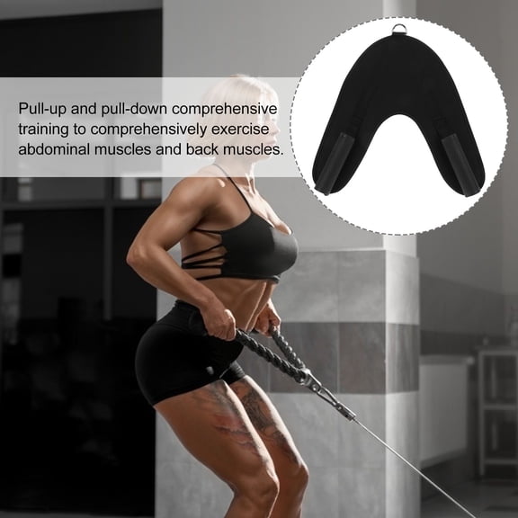 OUNONA Black Fitness Training Stretch Belt for Abdominal Workouts and Core Muscle Strength