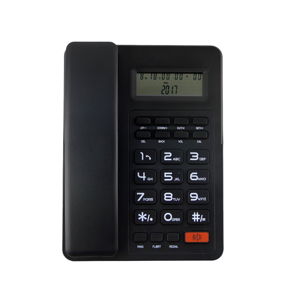 OUNONA Black Fixed Wireless GSM Desk Phone Quadband SIM Card SMS Function Desktop Telephone Handset Russian French Spanish Portuguese With LCD Screen (White)