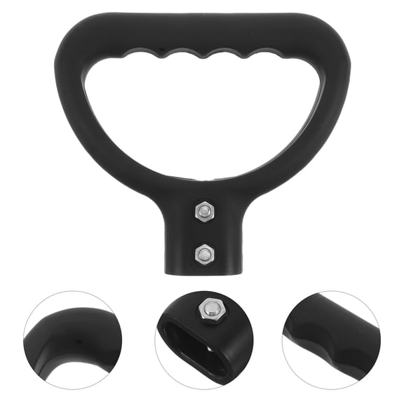 OUNONA Universal Wagon Handle Black Plastic Effortless Control for Outdoor Carts
