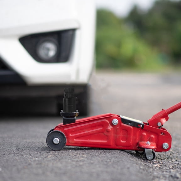 OUNONA Black Heavy Duty Steel Screw Jack with Knurled Grip for Machine Tool and Floor Jack Use