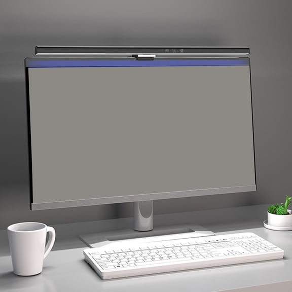 OUNONA Black LED Computer Monitor Light Bar with Dimmable Brightness and Timer Function