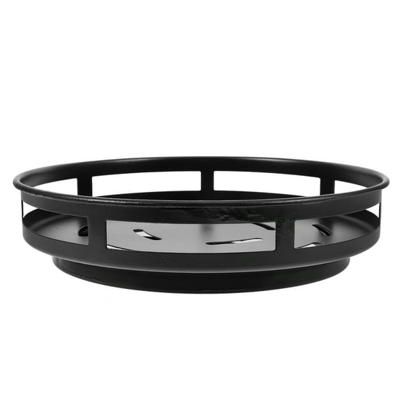 OUNONA Black Metal Rotating Kitchen Spice Rack Organizer for Easy Access to Spices and Condiments 360degree Design