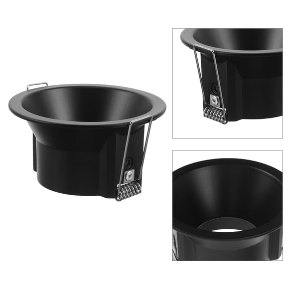 OUNONA Anti-Glare Mr16 Bezel Black Metal Recessed Ceiling Light Cover
